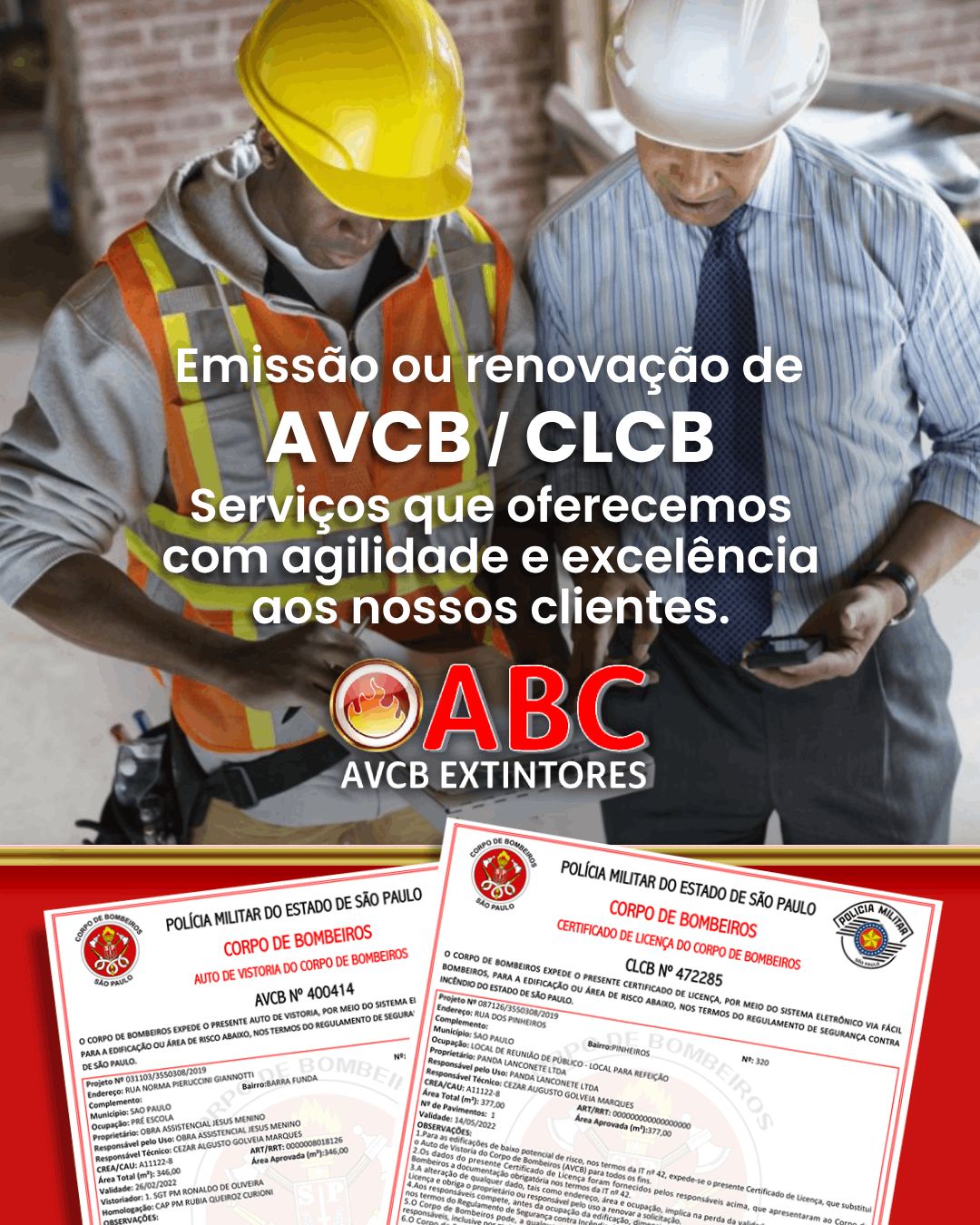 Emissão ou renovação de AVCB e CLCB - Alvará do Corpo de Bombeiros